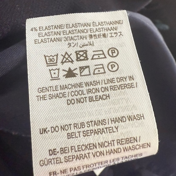 BODEN Powis Navy Blue Wide Leg Dress Pants 14L‎ - Picture 7 of 7